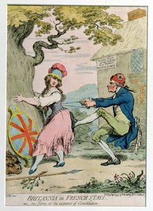 Britannia en corsés franceses, o Reforma a expensas de la Constitución, publicada por Hannah Humphrey en 1793