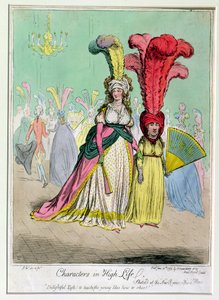Personajes en la alta vida, publicada por Hannah Humphrey en 1795