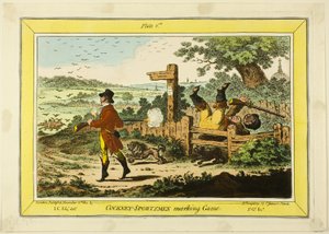 Juego de marcaje Cockney Sportsmen de James Gillray