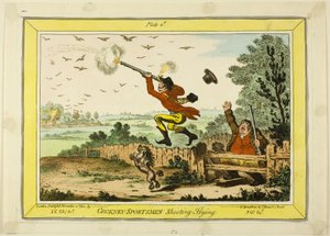 Cockney Sportsmen Tiro al vuelo de James Gillray