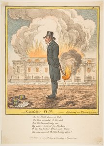 Consejero O.P.-Defensor de nuestras Libertades Teatrales de James Gillray