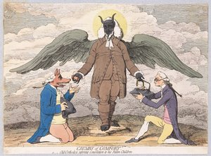 Migas de Consuelo, o el Viejo Ortodoxo Restaurando Consolación a sus Hijos Caídos de James Gillray