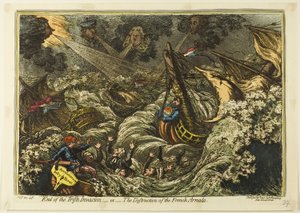 Fin de la invasión irlandesa de James Gillray