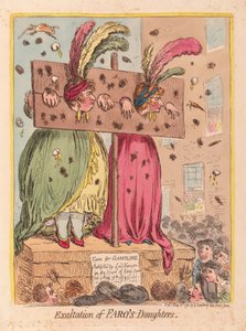 Exaltación de las hijas de Faro, pub. 1796 de James Gillray