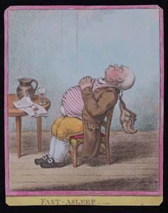 Profundamente dormido, publicado por Hannah Humphrey en 1806