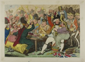 Fatigas de la campaña de Flandes de James Gillray