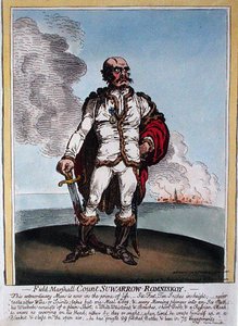 Mariscal de campo Conde Suwarrow-Rominiskoy (1729-1800) de James Gillray