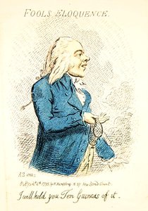 Elocuencia de los tontos (detalle) de James Gillray