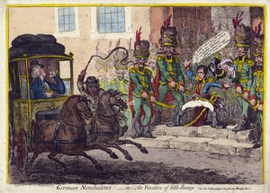 NONCHALENCE GERMAN -OR THE VEXATION OF LITTLE BONEY. 1803 (grabado)