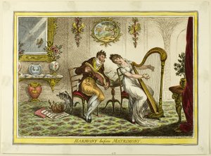La armonía antes que el matrimonio de James Gillray