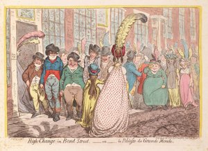 Gran cambio en Bond Street, ou la Politesse de Grande Monde, pub. 1796