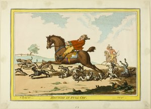 Sabuesos en pleno clamor de James Gillray