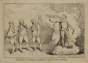 Malagrida y conspiradores, consultando el fantasma de Oliver Cromwell, publicado el 10 de junio de 1782