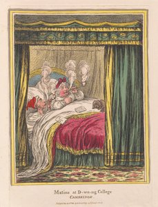 Matutinas en el Colegio D-wn-ng, Cambridge, pub. 1810 de James Gillray