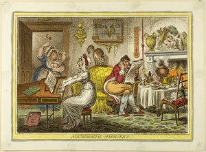 Matrimonial-Harmónica de James Gillray