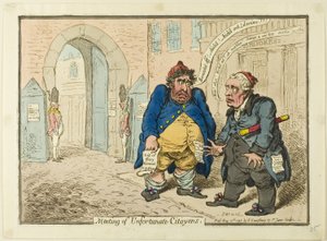 Reunión de Citoyen desafortunados de James Gillray