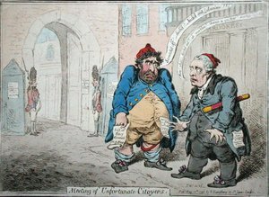 Reunión de Ciudadanos Desafortunados, publicado por Hannah Humphrey en 1798