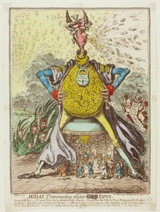 Midas, Transmutando Todo, En Papel de James Gillray