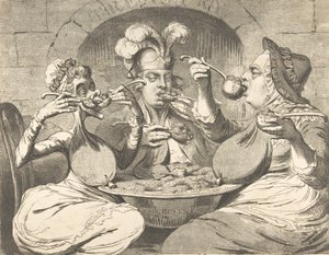 Garras monstruosas en un banquete de nueva coalición, 29 de mayo de 1787 de James Gillray