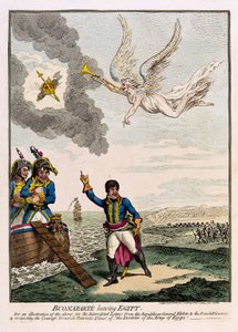 Napoleón Bonaparte (1769-1821) saliendo de Egipto de James Gillray