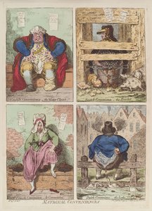 Comodidades nacionales, 1769 de James Gillray