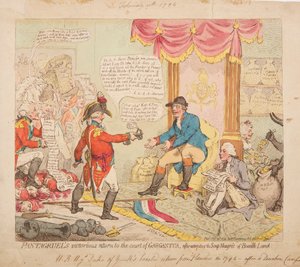 El regreso victorioso de Pantagruel a la corte de Gargantúa de James Gillray