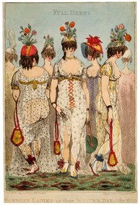 Damas parisinas con su vestido de invierno completo para 1800, 1799 de James Gillray