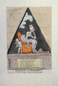 Paciencia en un monumento, publicado por Hannah Humphrey en 1791