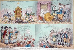 Peticiones Patrióticas sobre la Convención, publicado por Hannah Humphrey de James Gillray