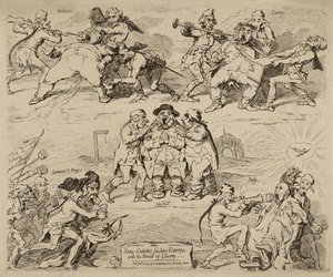 Sans-Culottes, alimentando a Europa con el pan de la libertad, publicado el 12 de enero de James Gillray