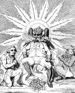 Satanás en toda su gloria..., 1792 de James Gillray