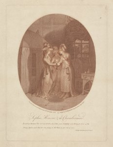 Sophia, Honour y la camarera, escena de Tom Jones de Henry Fielding de James Gillray