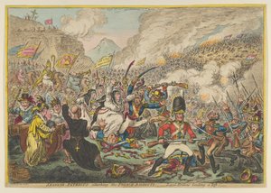 Patriotas Españoles Atacando a los Bandidos Franceses - Leales Británicos Ayudando, 15 de agosto de 1808