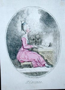 Santa Cecilia, publicado por Hannah Humphrey en 1782 de James Gillray