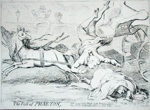 La caída de Faetón, publicada por S.W. Fores en 1788