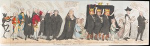 El cortejo fúnebre de Miss Regency de James Gillray