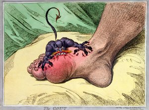 La gota, publicada por Hannah Humphrey en 1799
