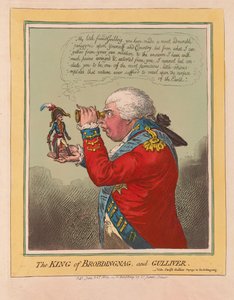 El rey de Brobdingnag y Gulliver