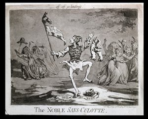 El Noble Sans-Culotte, publicado por Hannah Humphrey en 1794