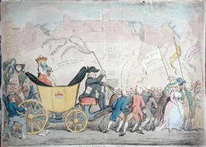 La Entrada Pacífica de Earl-Wolf en Blackhaven de James Gillray