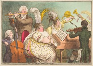 La Orquesta del Picnic, 23 de abril de 1802 de James Gillray