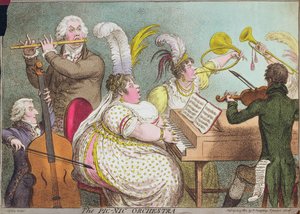 La Orquesta Pic-Nic, pub. por Hannah Humphrey, 1802 de James Gillray