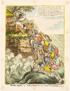 Los cerdos poseídos de James Gillray