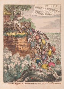 Los cerdos poseídos: o la camada de fondo ancho corriendo hacia el mar de la perdición, pub. 1807