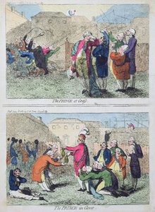 El Príncipe en el Pasto y El Príncipe en el Trébol de James Gillray