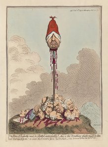 The Tree of Liberty Must be Planted Immediately, publicado en 1797 (grabado coloreado a mano) de James Gillray
