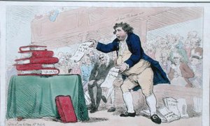 El comedor de palabras, publicado por S.W. Fores en 1788 de James Gillray