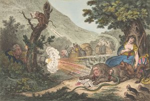 El león herido, 16 de julio de 1805 de James Gillray