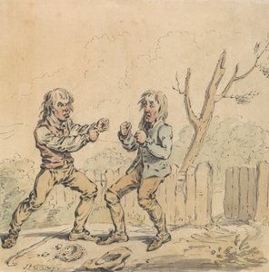 Dos hombres a puñetazos de James Gillray