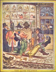 Clima muy resbaladizo, 1808 de James Gillray